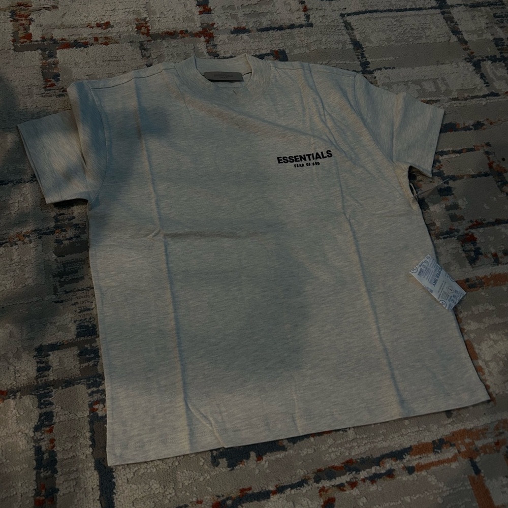 Essentials Light Gray Short-Sleeve Logo Tee